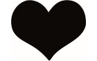 Securit Kreidetafel Silhouette Heart mit Klett, Schwarz, Tafelart