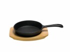 Nouvel Hot Pan mit Holzteller, Gusspfanne mit