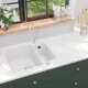 vidaXL , Farbe: Weiß, Material: Granit, Gesamtabmessungen: 960 x 500