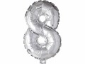 Creativ Company Folienballon 8 Silber, Packungsgrösse: 1 Stück, Grösse
