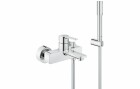 GROHE Lineare Einhand Wannenbatterie, mit Handbrause, chrom