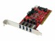 StarTech.com - 4 Port PCI SuperSpeed USB 3.0 Adapter Card with SATA/SP4 Power - Quad Port PCI USB 3 Controller Card (PCIUSB3S4)