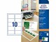 Avery Zweckform Visitenkarten-Etiketten 85 x 54 mm, 200 g/m² 100