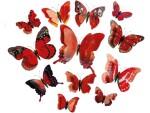 Dekomat AG Aufhänger Schmetterlinge 12 Stück, Rot, Bewusste