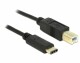 DeLock USB2.0 Kabel, C - B, 2m, SW, Typ