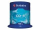 Verbatim CD-R 0.7 GB, Spindel (100 Stück), Medientyp: CD-R