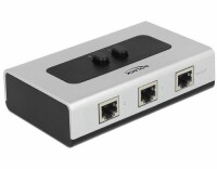 DeLock Switchbox RJ-45, 2 Port GbE, manuell, Anzahl Eingänge