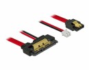 DeLock SATA3-Kombikabel 2 Pin Strom, 20 cm, Datenanschluss Seite