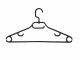 FTM Kleiderbügel 10 Stück, Schwarz, Material: Kunststoff