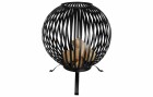 Esschert Design Feuerschale Ball Streifen, Ø 59.2 cm, Schwarz, Höhe