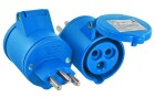 Elektromaterial Adapterstecker T23 auf CEE16/3, Detailfarbe: Blau