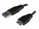 StarTech.com - 15cm 6in Short Slim USB 3.0 A to Micro B Cable M/M - Mobile Charge Sync USB 3.0 Micro B Cable for Smartphones and Tablets (USB3AUB15CMS)