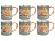 Mila Kaffeetasse Eulenfamilie 280 ml, 6 Stück, Grau, Material