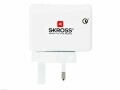 SKROSS USB-Wandladegerät UK QC3.0 USB-A, 18 W, Weiss, Ladeport