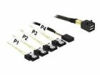 DeLock SAS-Kabel SFF-8643 - 4xSATA + Sideband 1m, Datenanschluss