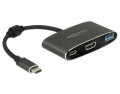 DeLock USB-C - HDMI&USB3 Adapter, 4K, schwarz