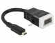 DeLock Micro-HDMI - VGA Adapter, schwarz