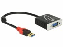 DeLock Adapter USB 3.0 - VGA, Videoanschluss Seite A