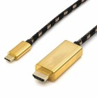 Roline Gold USB-C - HDMI Verbindungskabel - 1 m - Schwarz