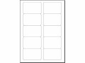 Sigel Visitenkarten-Etiketten mit runden Ecken, 10 Blatt, Weiss