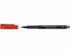 Faber-Castell Permanent-Marker Multimark M, Rot, Oberfläche: Universal