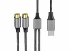 4smarts Audio-Kabel MatchCord USB-C-Stecker - Cinch 0.2 m