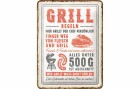 Nostalgic Art Schild Grill-Regeln 15 x 20 cm, Metall, Motiv