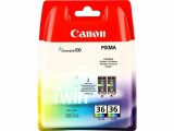 Canon Tinte CLI-36, (2 Stück) Color, Druckleistung Seiten: 220