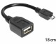 DeLock USB2.0 OTG Adapterkabel, 18cm, SW, Typ