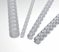 RENZ Plastikbinderücken 25mm A4 202212501 weiss, 21 Ringe 50