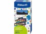 Pelikan Leuchtfarbe Deckfarbkasten 24 Farben, Schwarz und Blau