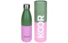 KOOR Trinkflasche Oliva / Flamingo 500 ml, Material: Edelstahl