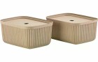 Zone Denmark Aufbewahrungsbox Pulp M 2 Stück, Beige, Materialtyp