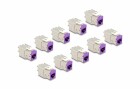 DeLock Keystone-Modul RJ45 zu LSA Cat.6A Violett, 10 Stück