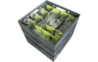 purvario Stautower 3-er Set Stapelboxen, Farbe: Limettengrün