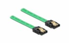 DeLock SATA-Kabel UV Leuchteffekt grün 30 cm, Datenanschluss