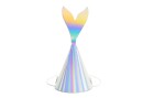 Partydeco Partyhüte Meerjungfrau irisierend, 18 x 8 cm, 6