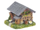 HobbyFun Mini-Haus 3 cm, Detailfarbe: Grün, Braun, Material