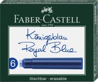 FABER-CASTELL Tintenpatrone 185506 königsblau 6 Stück, Kein