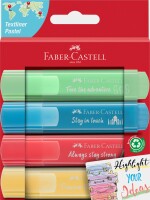 FABER-CASTELL Textmarker 46 Pastell 1.2-5mm 254625 multicolor 4 Stück