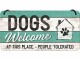 Nostalgic Art Schild Dogs Welcome 20 x 10 cm, Metall