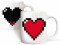 Bild 0 Kikkerland Kaffeetasse Pixel Herz mit Farbwechsel, Tassen Typ