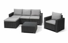 AlliBERT Loungeset Moorea anthrazit, Material: Polypropylen (PP), Set