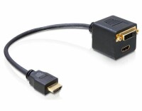 DeLock 2-Port Signalsplitter HDMI - DVI-D/HDMI, Anzahl Ports: 2