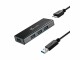 j5Create USB-Hub JUH340 4-Port, Stromversorgung: Netzteil, USB