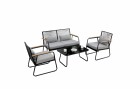 Acamp Loungeset Paxos, Bambus/Anthrazit, 4 Sitzplätze, Material