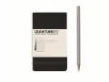 Leuchtturm Notizblock Reporter A6, Liniert, Schwarz, Detailfarbe: Rosa