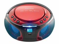 Lenco CD-Player SCD-550 rot,Lichteff. Netz-und