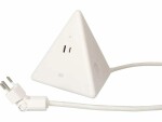 Max Hauri Steckdosenleiste Pyramide, Weiss 2x T13, USB A+C 18W