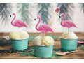 Partydeco Kuchen-Topper Aloha Flamingos 1 Stück, Pink, Material